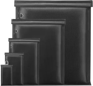 5 Pack Faraday Bags for Laptops & Tablets & Phones & Car Keys, Anti-Tracking Faraday Cage, Signal Blocker Pouch, Fireproof & Waterproof EMP Bag, Faraday Key Fob Protector