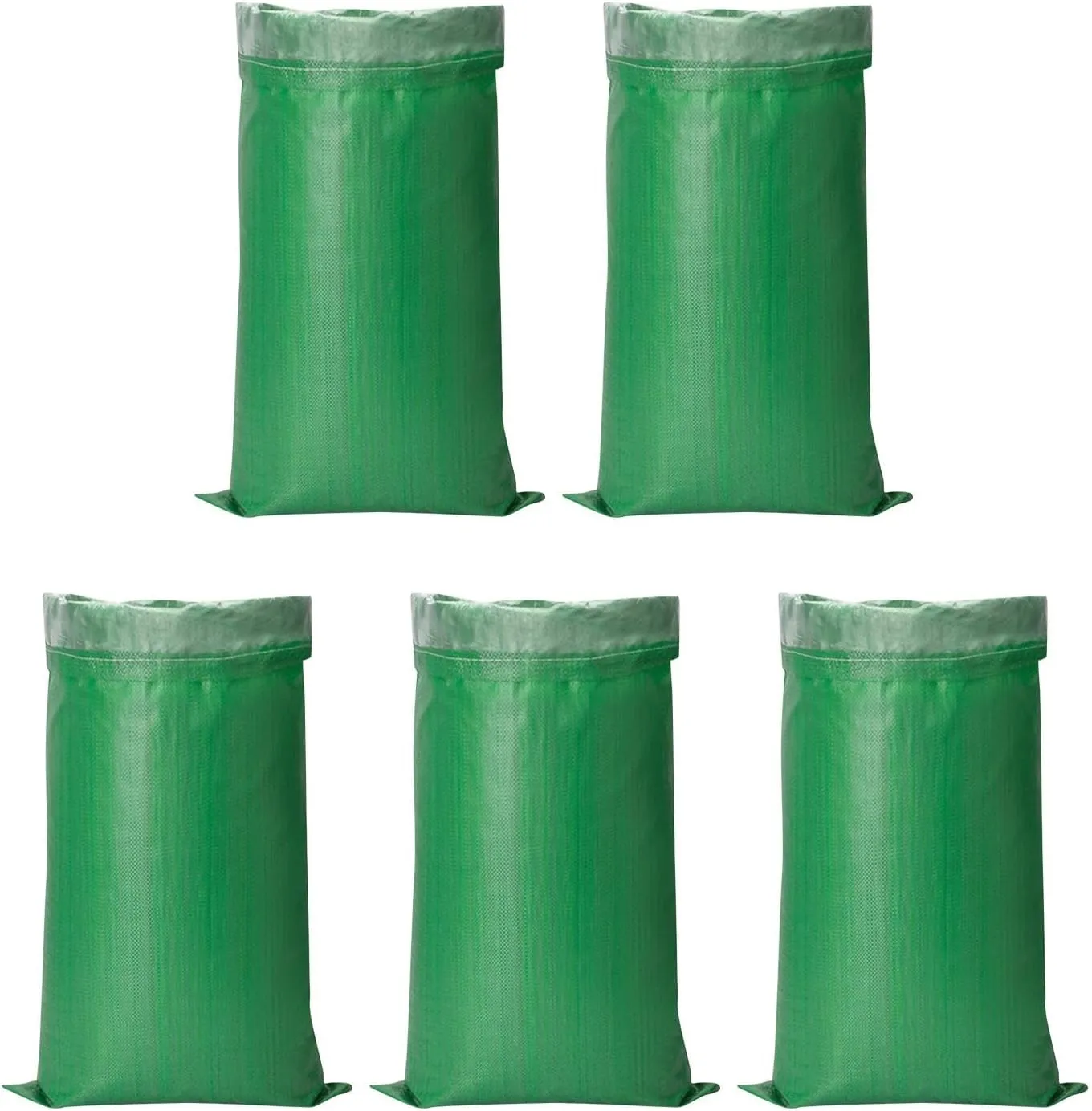 5 Pieces Lawn Garden Bags,Agricultural Fertilizer Bags,Waterproof Double Layer Coated Sacks,Transport Sacks Leaf Container, 50x90cm