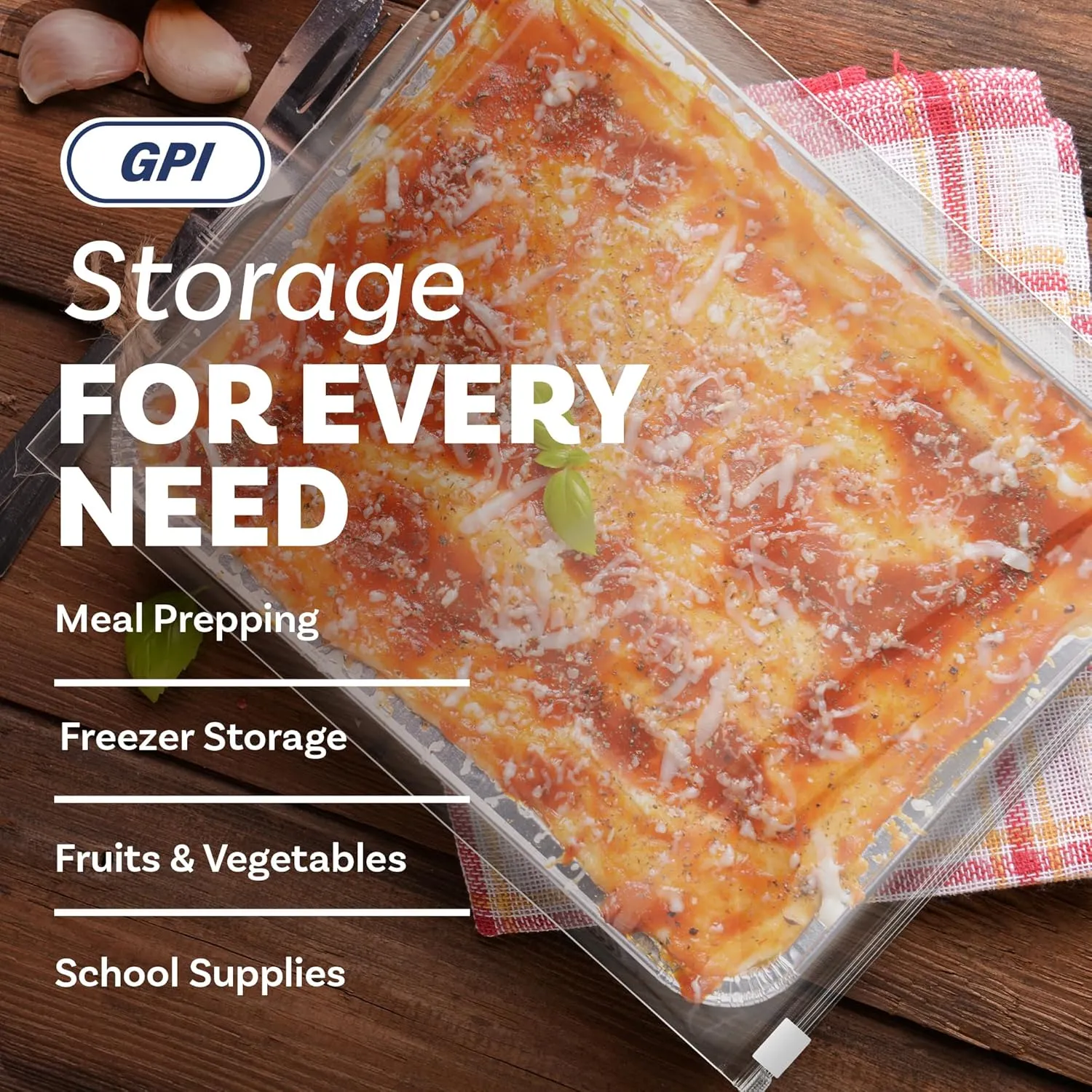 50 Count - Slider Zip Jumbo Food Storage Bags, 16" x 18" 3 Mil Heavy Duty, Extra Large, Strong & Durable For Freezer Storage. GPI