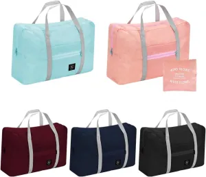 5PCS Foldable Travel Duffel Bag For Spirit Airlines, Lightweight Carry On Luggage Bags, Personal Item Travel Bag for Women and Men Holiday, Shopping, Weekends, Outing, Sports