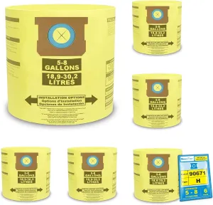 6 Pack for Shop Vac Bags 5-8 Gallon 90671 Type H, High-Efficiency Disposable Vacuum Collection Filter Bags, Part # 9067100 9067133 VF2004