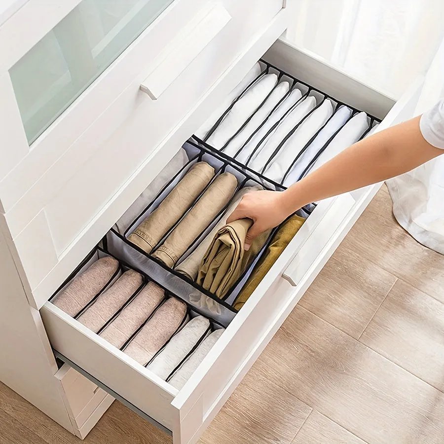6PCS Clothes Organizer Foldable Drawer Packing Cube Underwear Pants Storage Bag