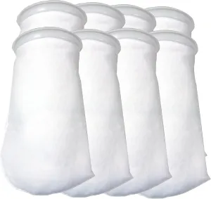 8 Pack - 7 Inch Ring Filter Socks 200 Micron - Aquarium Felt Filter Bags -7 Inch Ring by 16 Inch Long - Fits Eshopps - AM Brand