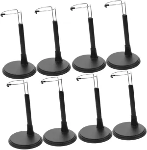 8pcs Height Adjustable Action Figure Stand Sturdy Doll Display Support Bracket for Dolls for Showcasing and Play Settings