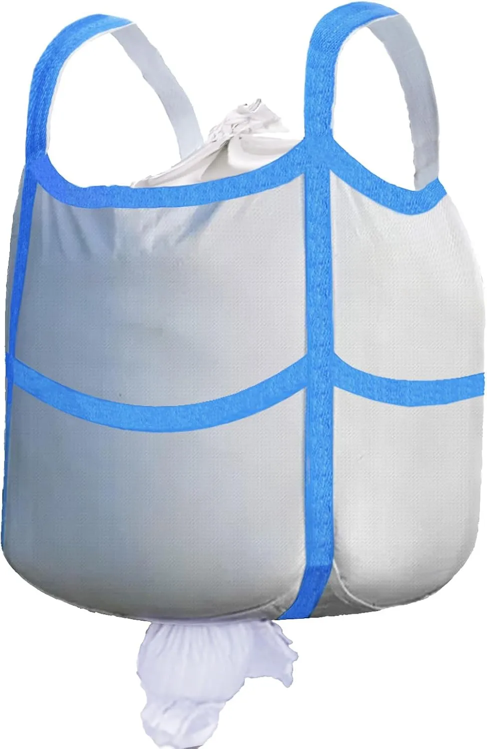9Pack FIBC Bulk Bag,One Ton Bag, 35.4" L x 35.4" W x 43.3" H,3300lbs SWL Safty Factor 3:1,Woven Polypropylene Bags,Duffle Top Spout Bottom (9)
