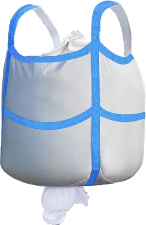 9Pack FIBC Bulk Bag,One Ton Bag, 35.4" L x 35.4" W x 43.3" H,3300lbs SWL Safty Factor 3:1,Woven Polypropylene Bags,Duffle Top Spout Bottom (9)