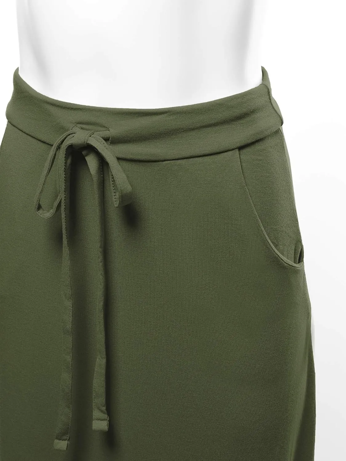 A2Y Women's Basic Foldable High Waist Floor Length Maxi Skirts