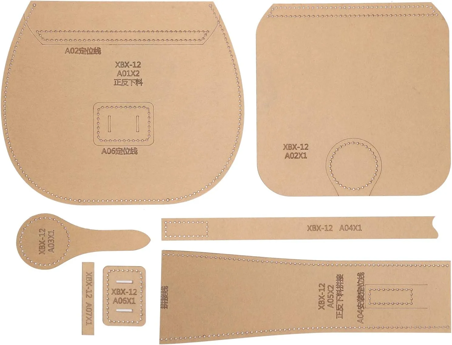 Acrylic Template Leather Craft Pattern Mould, Single Shoulder Making Accessories, DIY Supply, Excellent Quality Acrylic Stencil for Handbag and Messenger, Durably and to Use