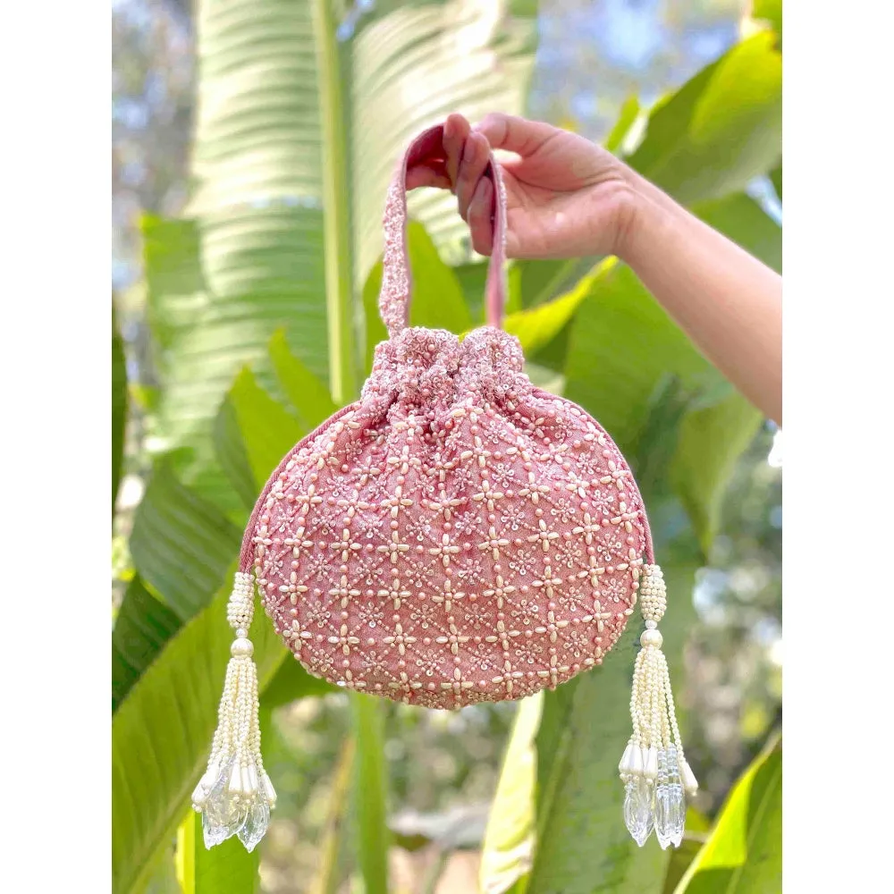 Adora By Ankita Rosa Pearl Jaali Bag