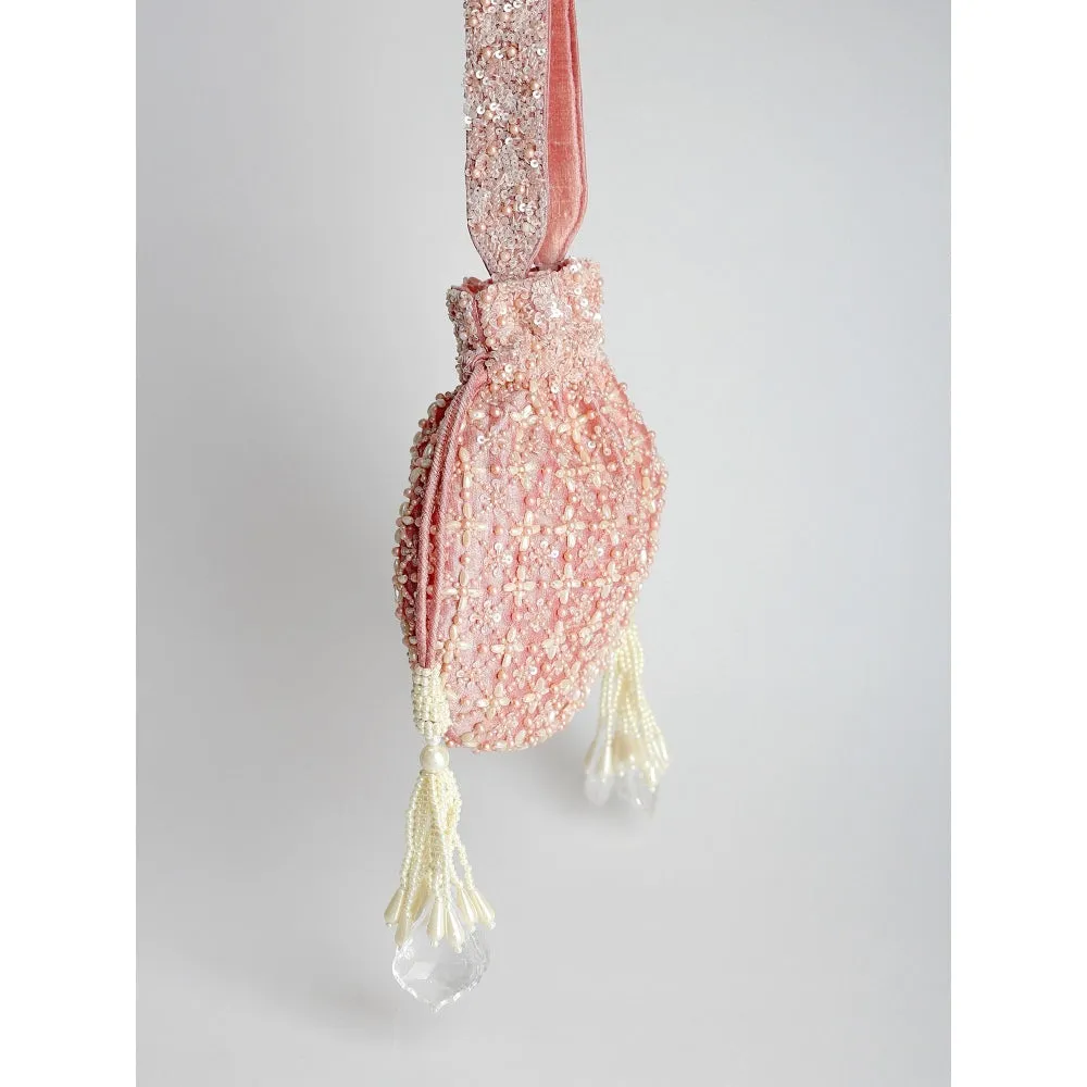 Adora By Ankita Rosa Pearl Jaali Bag