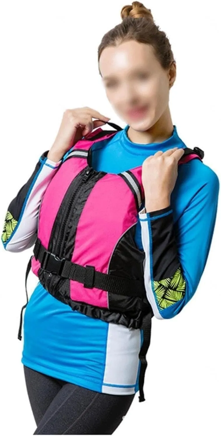 Adult Life Jackets High Buoyancy Life Jacket Multifunction Life Jackets Lightweight Life Jackets with Zipper for Paddle Boarding Surfing(S/M)