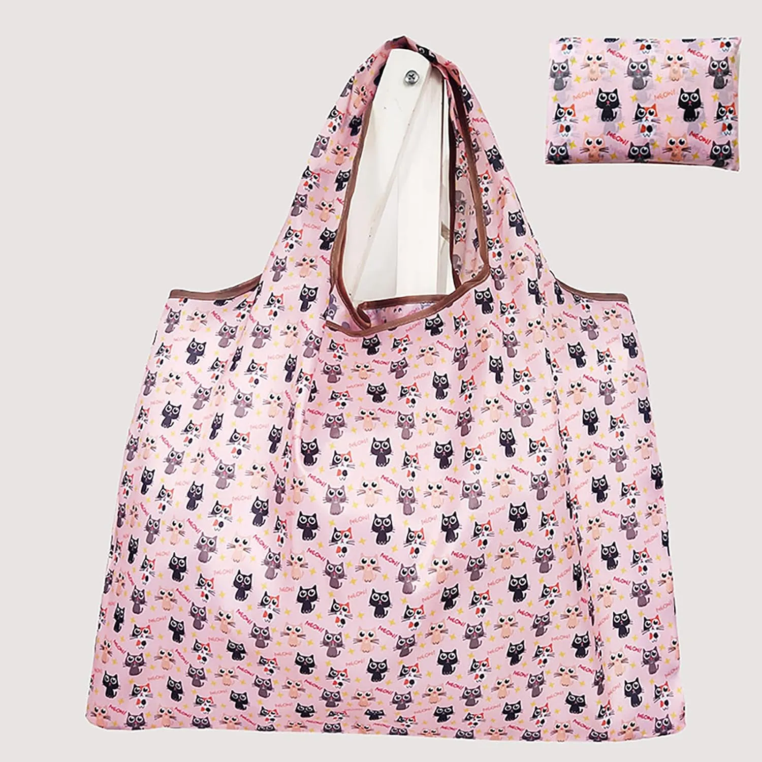 Ahyuan Reusable Grocery Bags 6 Pack Super Large Foldable Grocery Tote Bags Attached Pouch Reusable Shopping Bags
