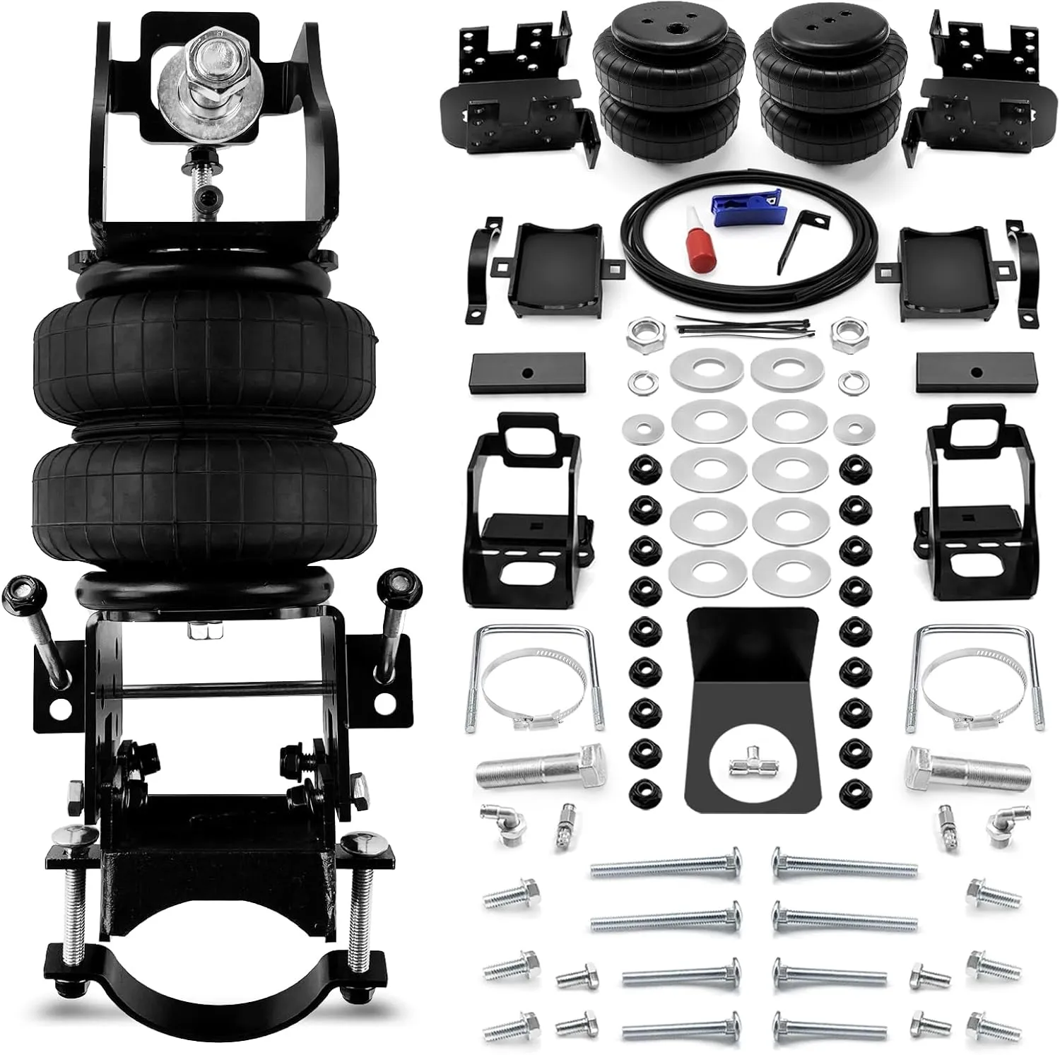 Air Spring Bags Suspension Kit Compatible with Ford F-250 and F-250 Super Duty Pickups 3/4 ton With 8 Lugs OEM Replace# TOW-BB-FO9904