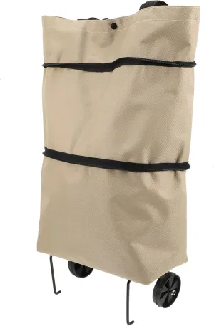 Alipis Shopping Wheel Bag Foldable Shopping Bag Foldable Cart with Wheels Grocery Cart Trolley Trolley Wood