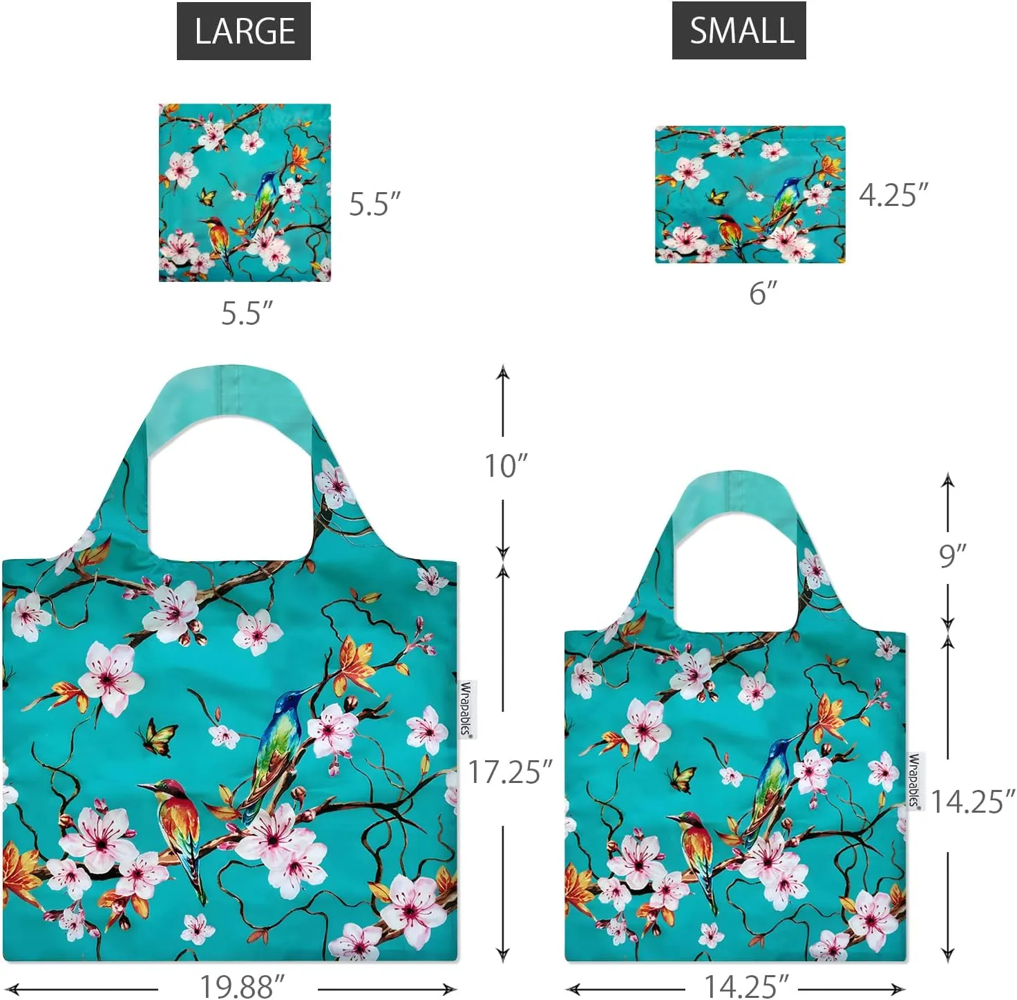 allydrew Large & Small Allybag Foldable & Lightweight Reusable Grocery Bags