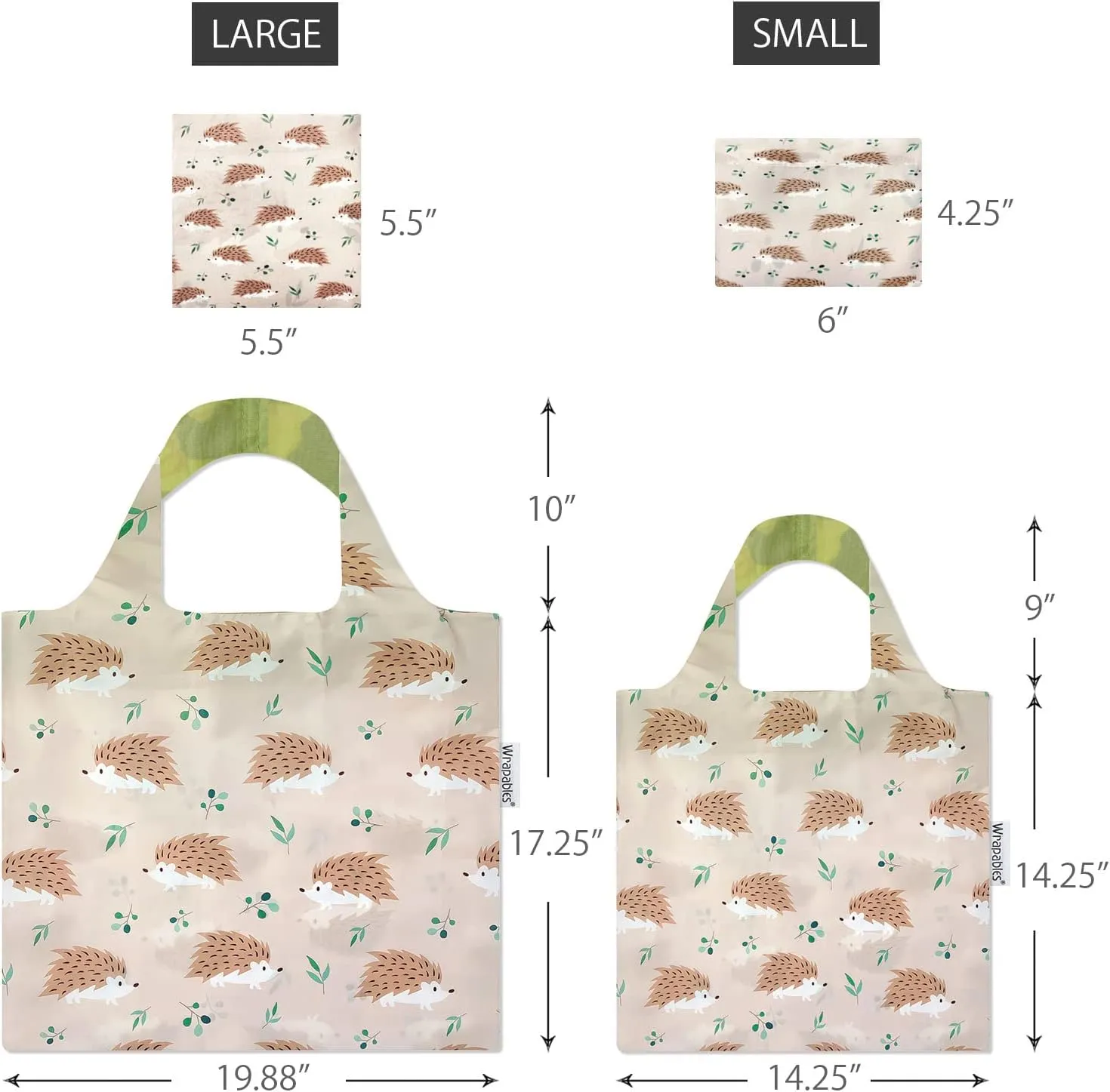 allydrew Large & Small Allybag Foldable & Lightweight Reusable Grocery Bags