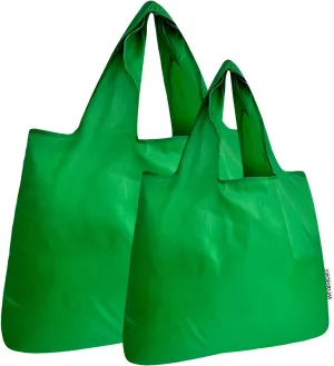 allydrew Large & Small Foldable Tote Nylon Reusable Grocery Bags, Set of 2