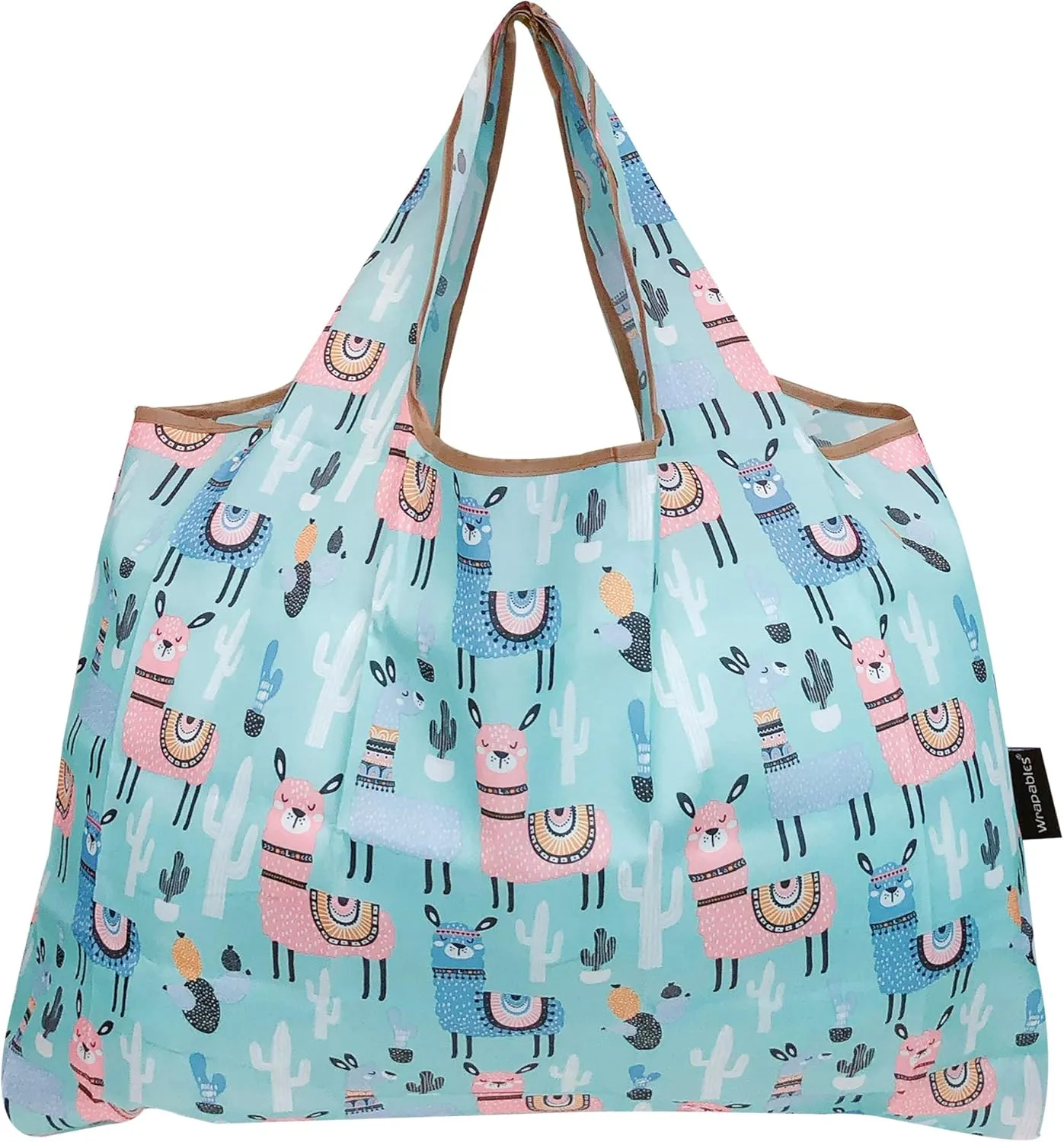 allydrew Large Foldable Tote Nylon Reusable Grocery Bag, 3 Pack