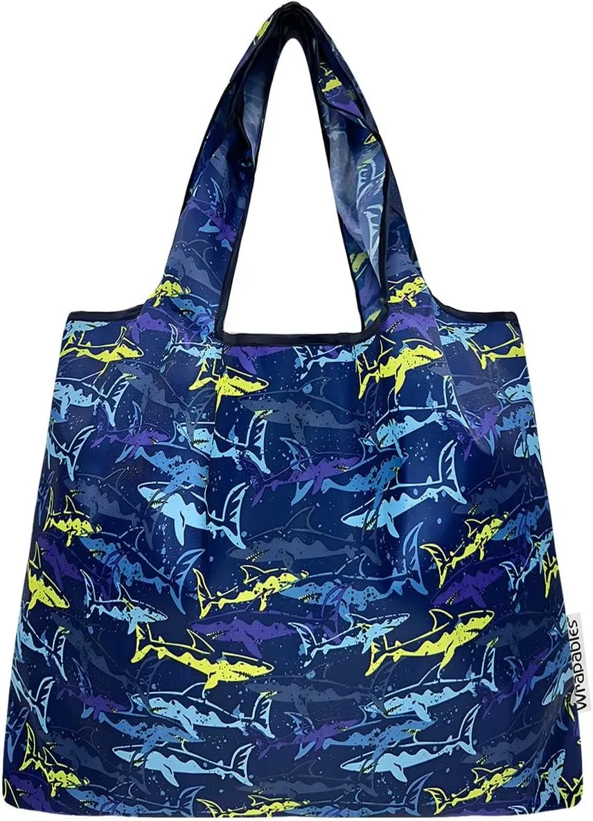 allydrew Medium Foldable Tote Nylon Reusable Grocery Bag (Set of 2)