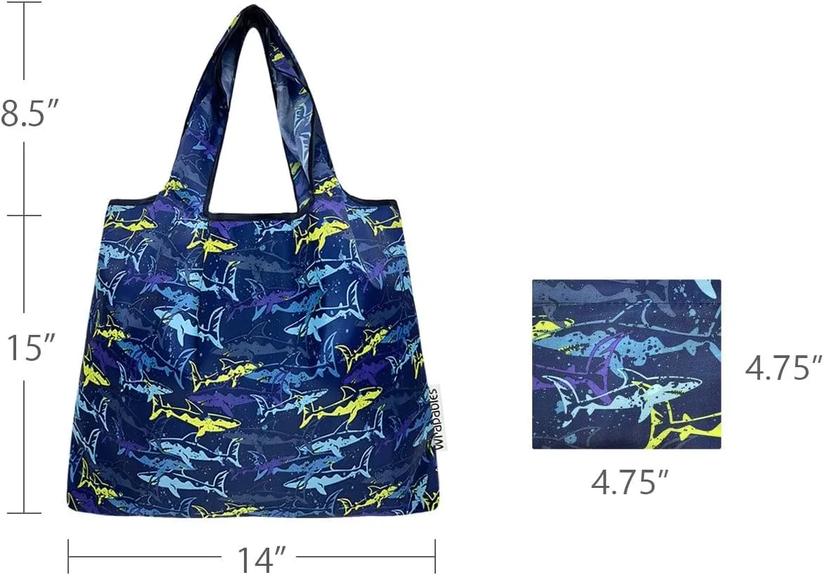 allydrew Medium Foldable Tote Nylon Reusable Grocery Bag (Set of 2)