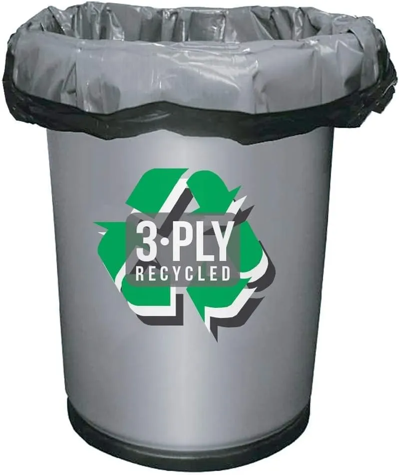 Aluf Plastics 40-45 Gallon 1.5 MIL (eq) Black Heavy Duty Trash Can Liners - 33" x 47" - Pack of 100 - For Contractor, Industrial, Commercial