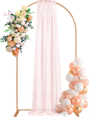 Aluminum Arch Backdrop Stand, 7.2FT Gold Wedding Balloon Arched Frame, Metal Arch Stand Backdrop for Birthday Party Baby Shower Ceremony Decoration Indoor Outdoor