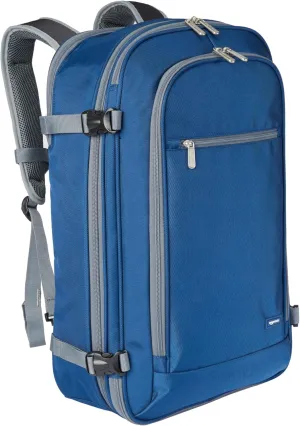 Amazon Basics Travel Backpack Carry On Flight Approved, Lightweight, Expandable, Dual Use as Backpack or Shoulder Bag, Navy.