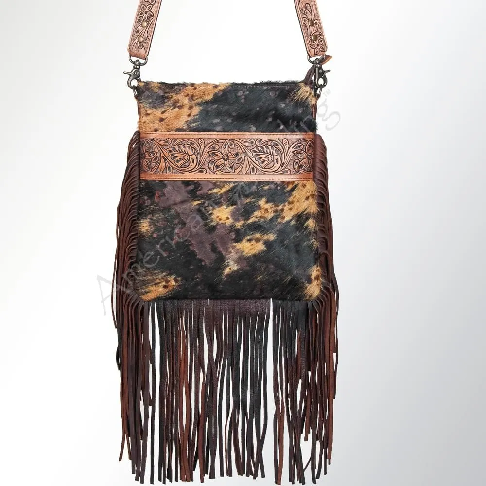 American Darling Messenger Hair On Genuine Leather Women Bag Western Handbag Purse
