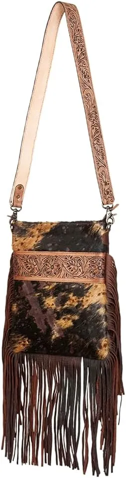 American Darling Messenger Hair On Genuine Leather Women Bag Western Handbag Purse