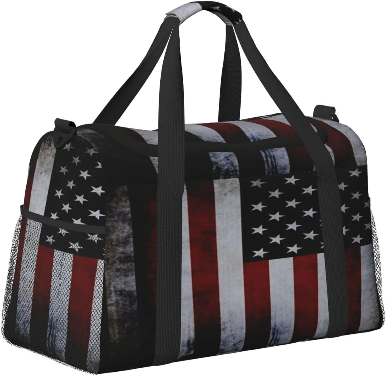 American Flag Travel Duffel Bag Large Foldable Waterproof Overnight Bag For Beach Swim Bags Pool Sports Gym