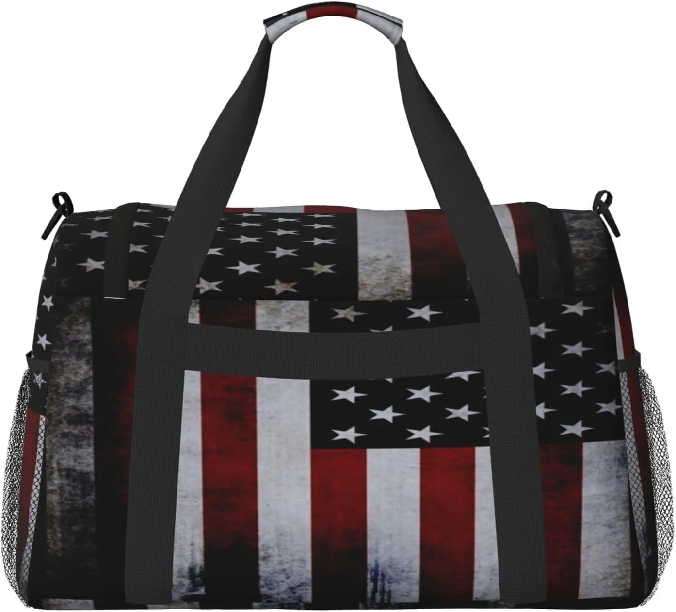 American Flag Travel Duffel Bag Large Foldable Waterproof Overnight Bag For Beach Swim Bags Pool Sports Gym