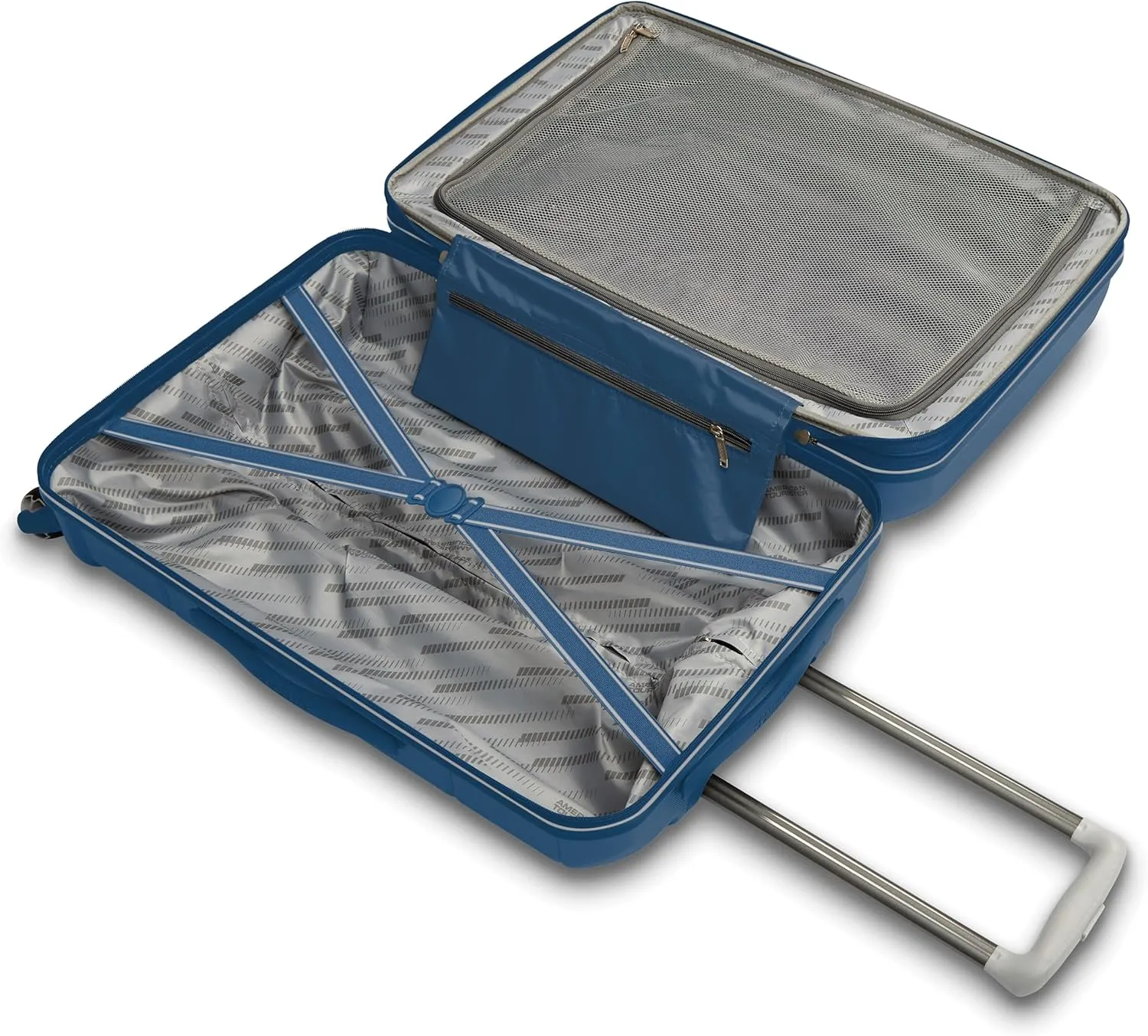 American Tourister Stratum 2.0 Expandable Hardside Luggage with Spinner Wheels, 2-Piece Set 20/28, Blue