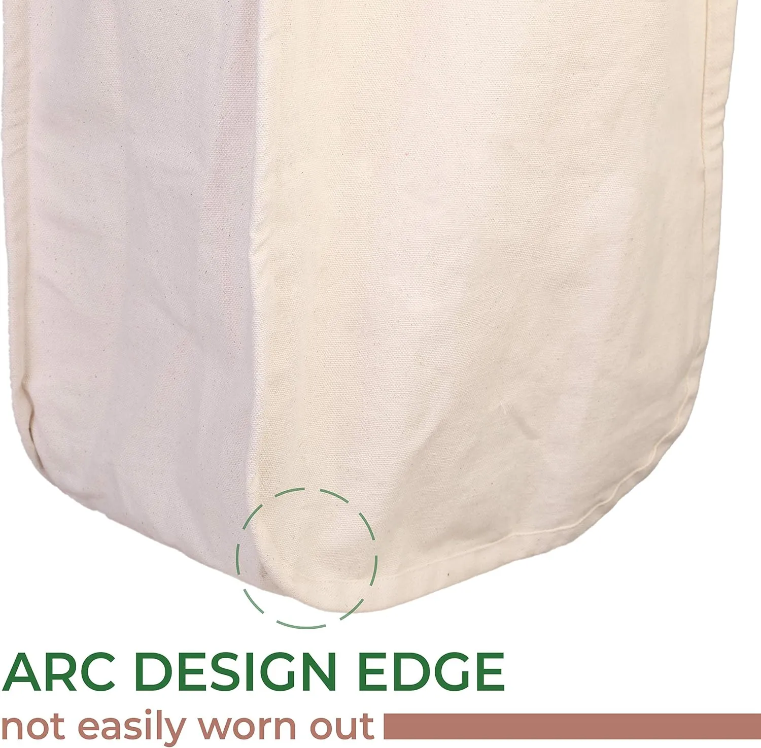 AMOUR INFINI Organic Cotton Grocery Bags with Bottle Sleeve - Set of 3 Foldable & Washable Shoulder Tote Bags with Reinforced Handles & Double-Stitched Arc Edges for Groceries & Everyday Use