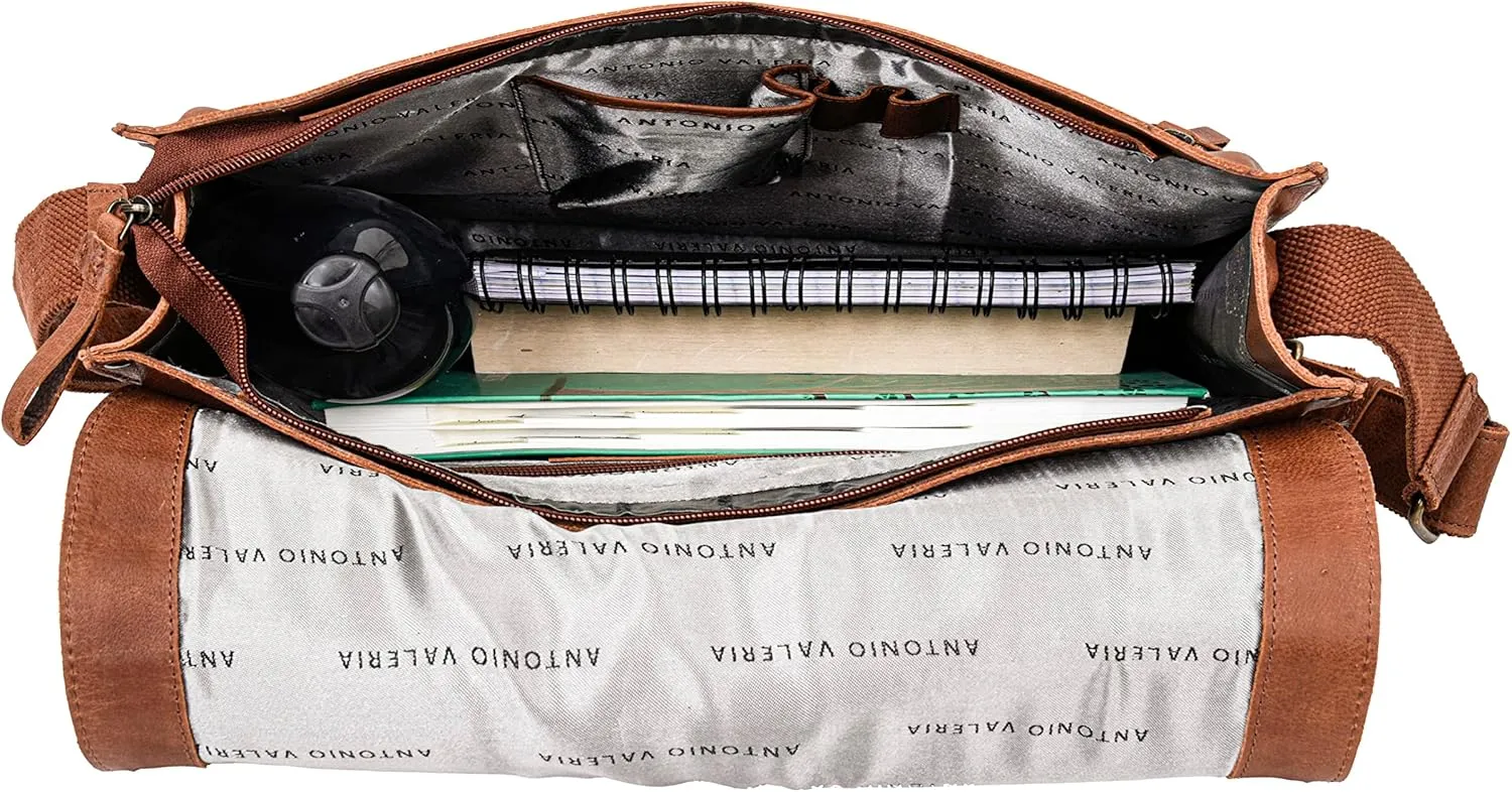 Antonio Valeria Albert Premium Leather Messenger Bag for Men
