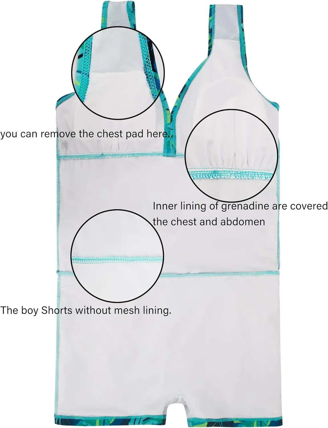 AONTUS Women's Tummy Control One Piece Swimsuits Sexy V Neck with UPF 50  Sun Protection Retro Swimwear for Beach & Pool