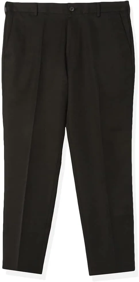 Arrow Men's Flat Front Straight Fit Solid Twill Micro Dress Pant