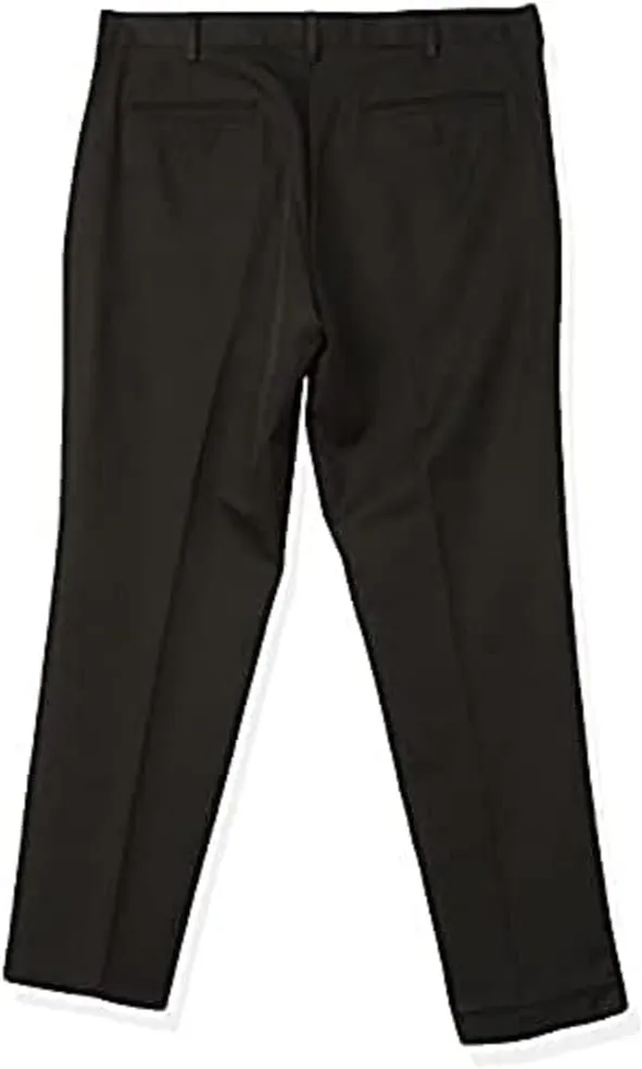 Arrow Men's Flat Front Straight Fit Solid Twill Micro Dress Pant