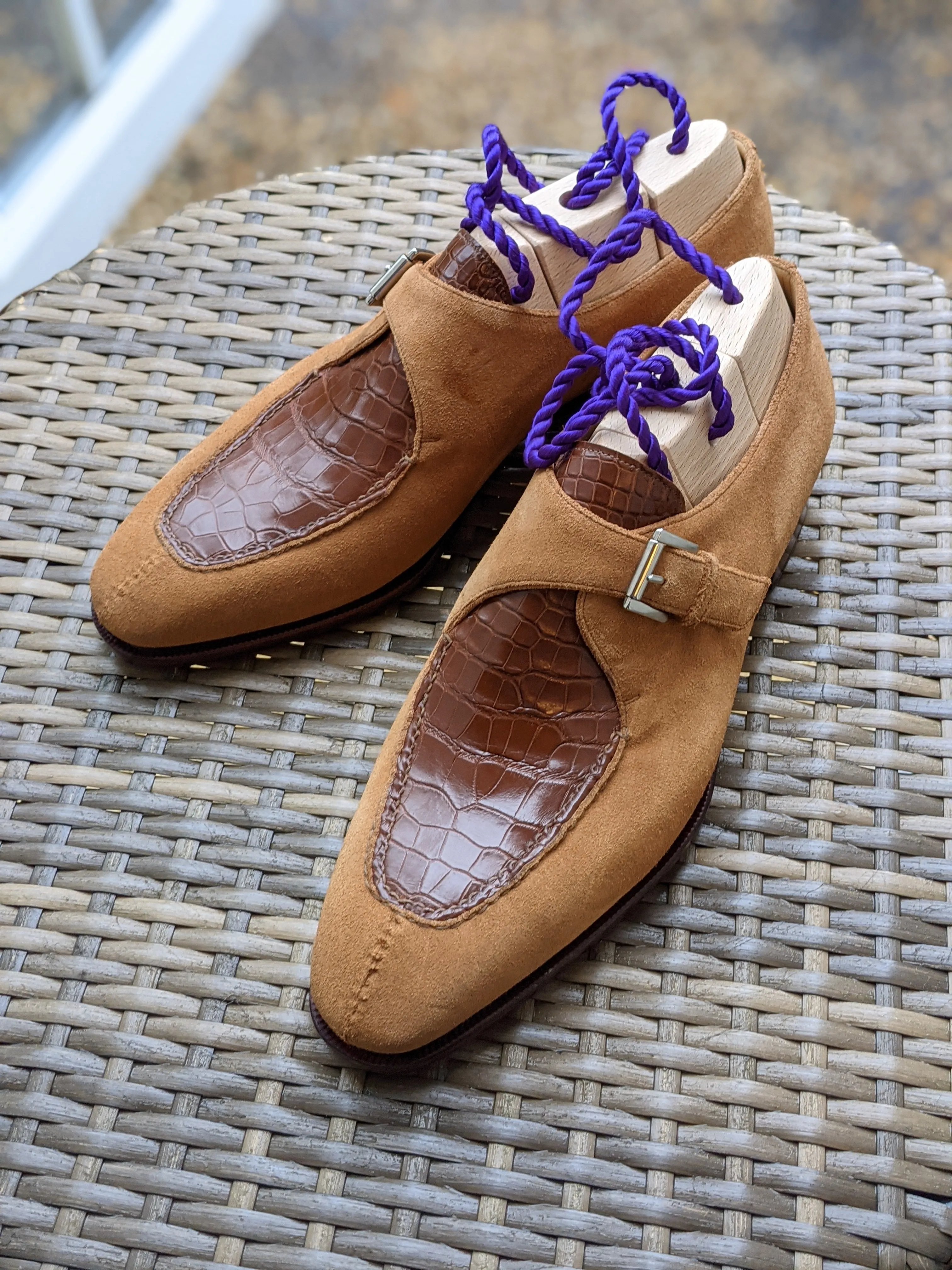 Ascot Andre - Camel Suede & Cognac Crocodile