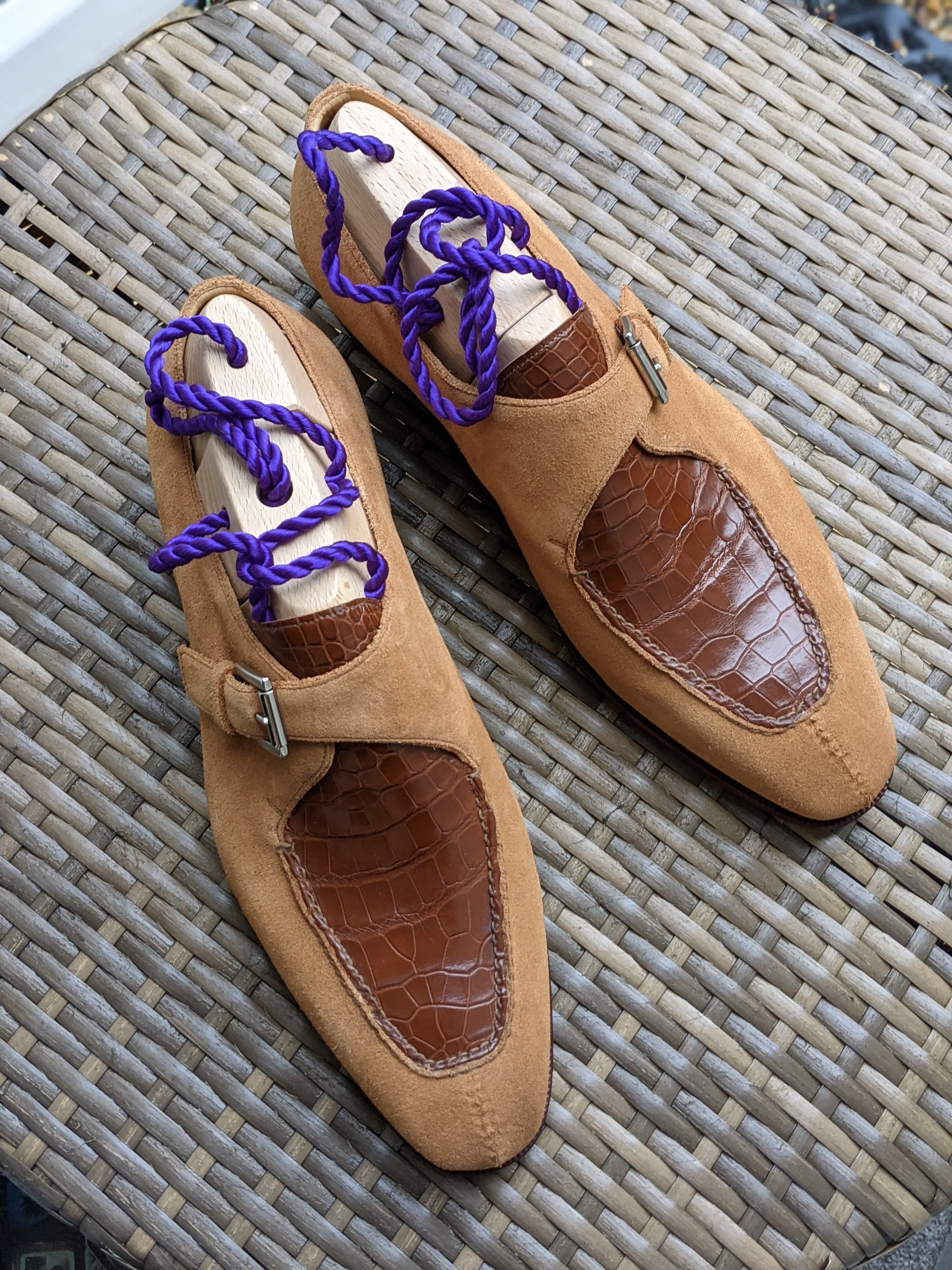 Ascot Andre - Camel Suede & Cognac Crocodile