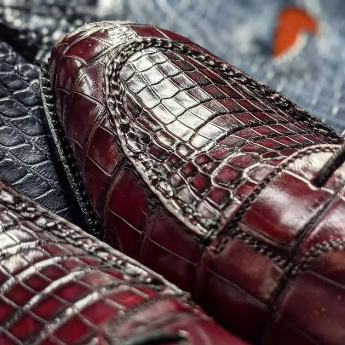 Ascot Kaan - Bordeaux Alligator