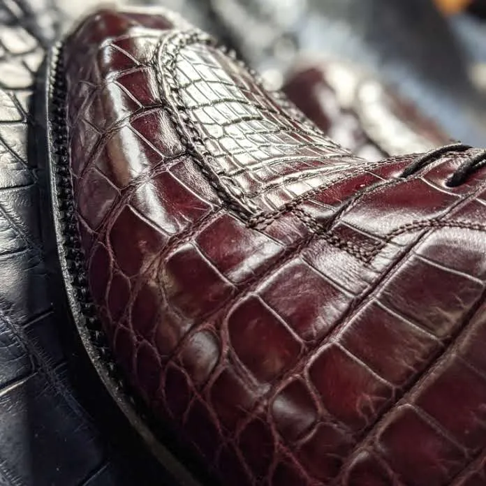 Ascot Kaan - Bordeaux Alligator