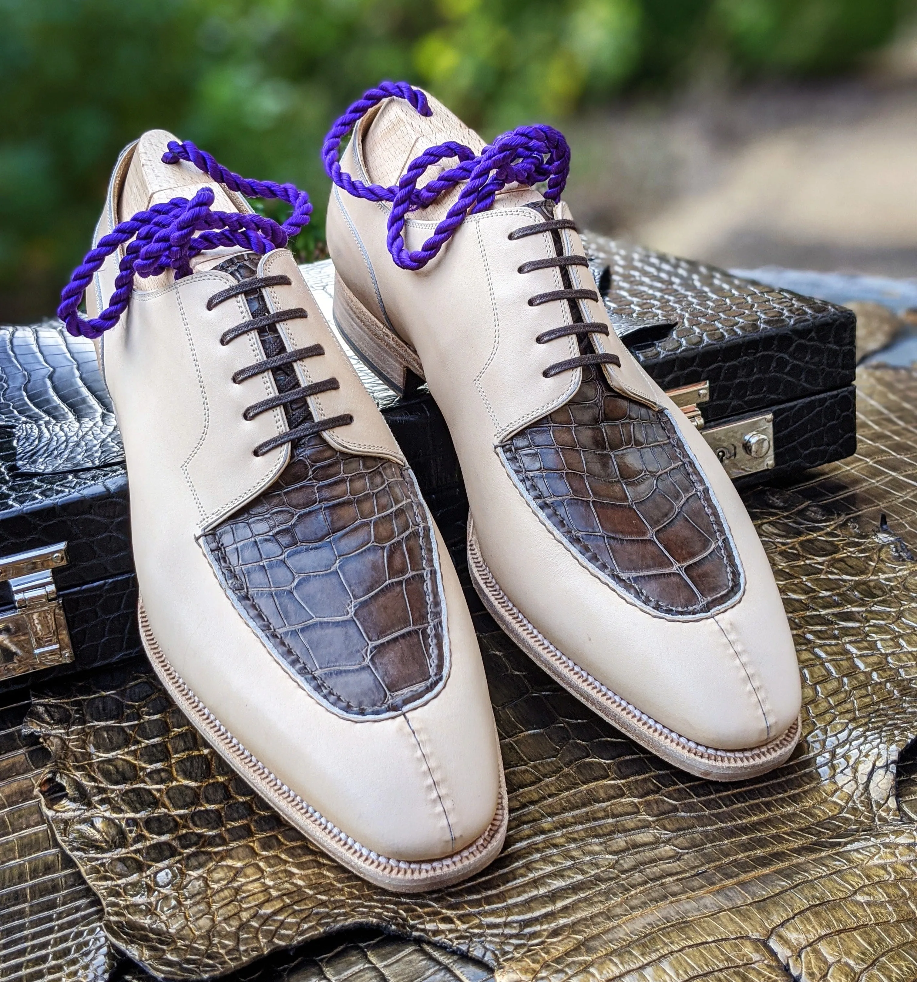 Ascot Kaan - Cream Calf & Caviar Alligator