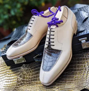Ascot Kaan - Cream Calf & Caviar Alligator