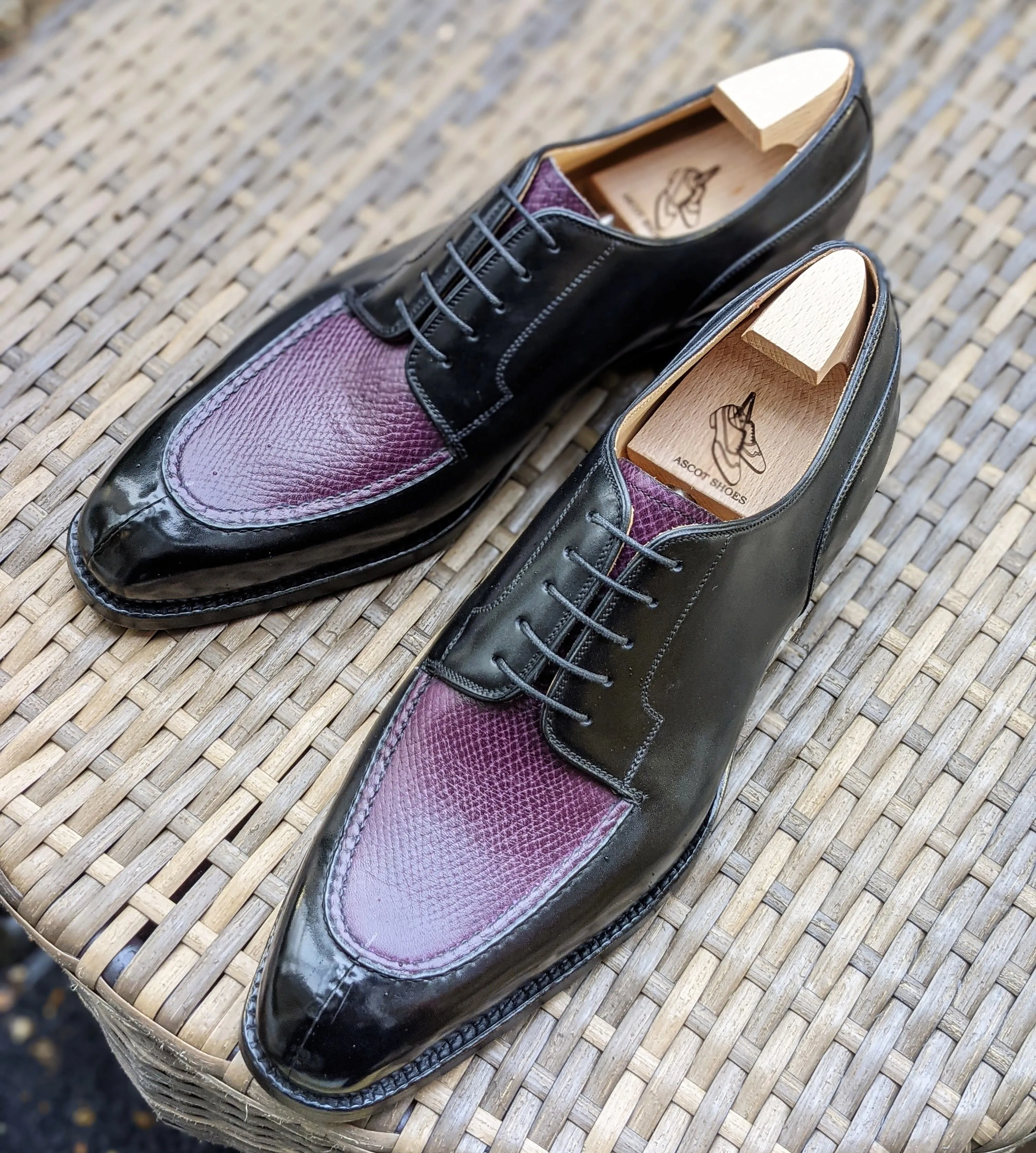 Ascot Kaan - Purple Hatch Grain & Black Calf