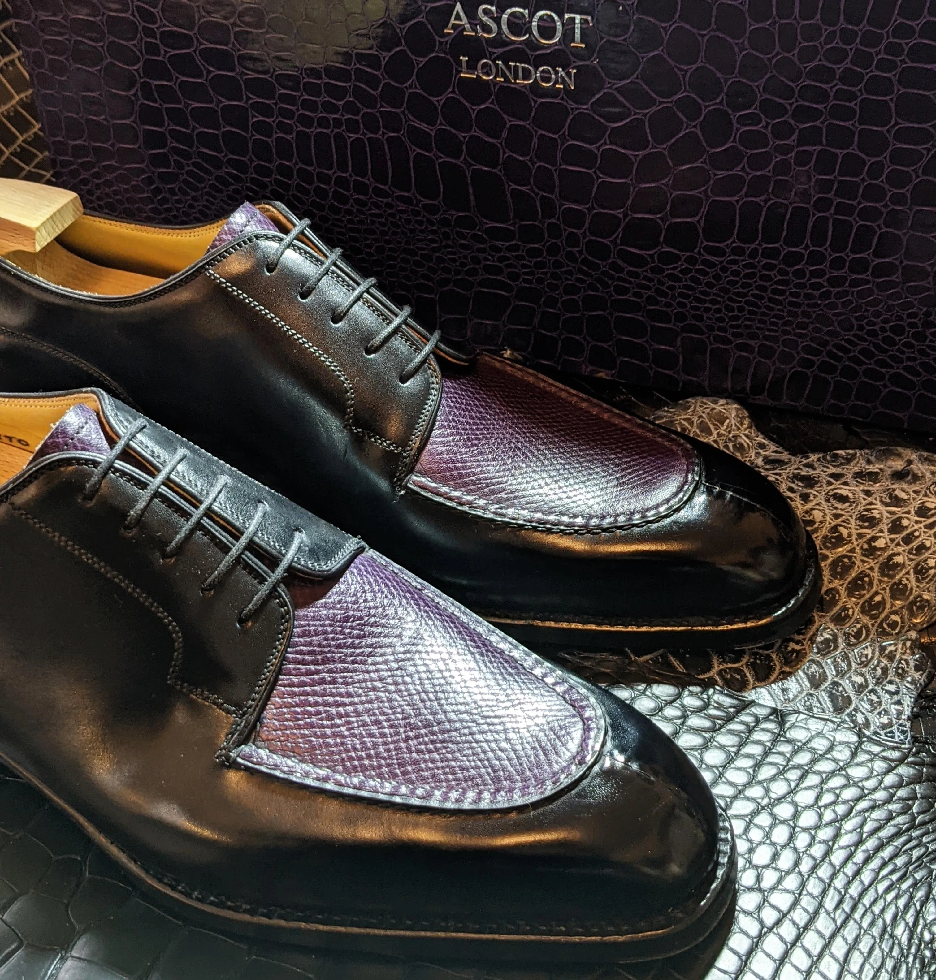Ascot Kaan - Purple Hatch Grain & Black Calf