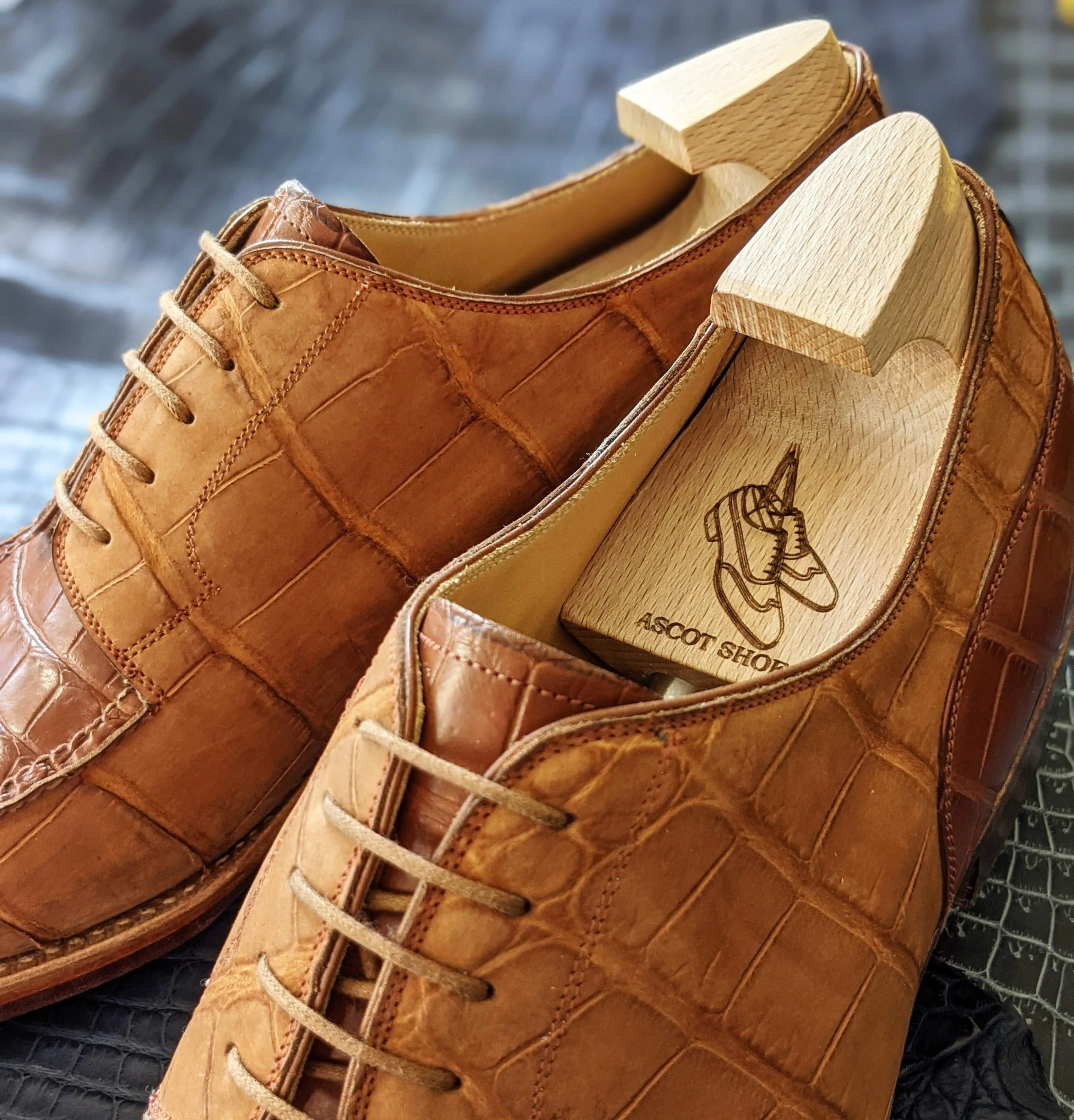 Ascot Kaan - Tan Nubuck Alligator & Cognac Crocodile