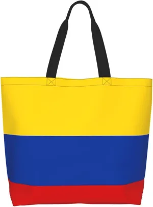 ASYG Cute Flag Tote Bag for Women and Men Reusable Shoulder Bags for Gym, Shopping, Beach,Travel