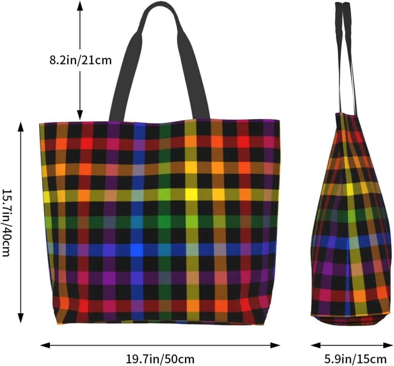 ASYG Cute Rainbow LGBT Gay Pride Women Tote Bag Large Shoulder Bag Top Handle Handbag For Shopping, Work, Travel