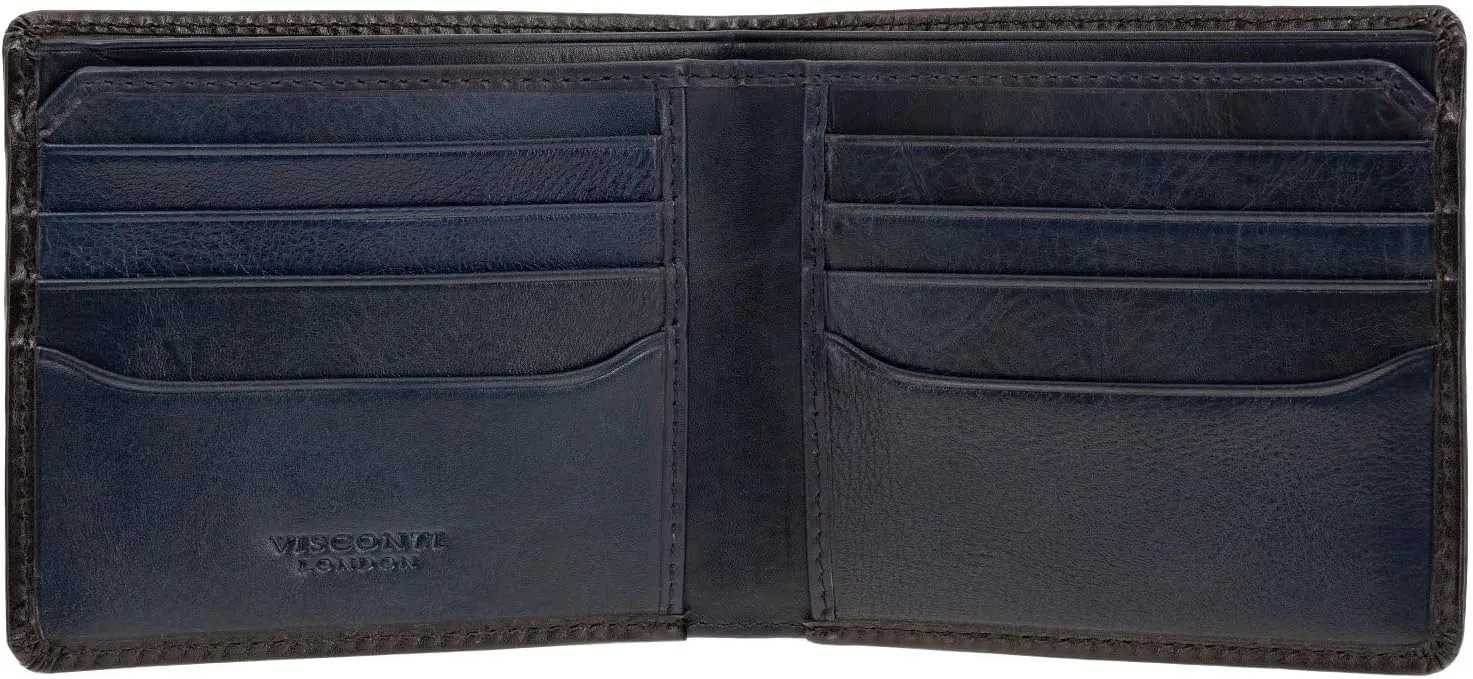 Atelier Collection Milo Leather Wallet RFID AT58, Burnish Blue (Burnish Blue)