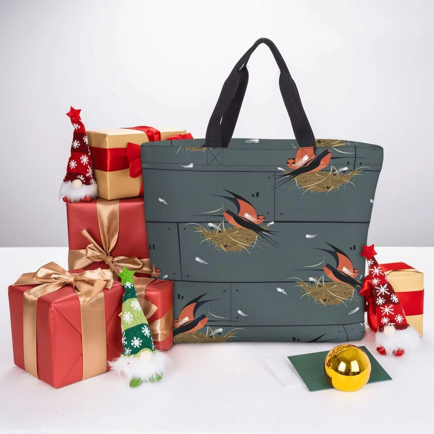 Atomic Stars Pattern Print Tote Bags Reusable Grocery Bag Shoulde Bag Handbag For Office Shopping Travel Women